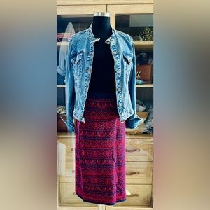 NWT J Crew Lambs Wool blend Fairisle knit sweater skirt small S